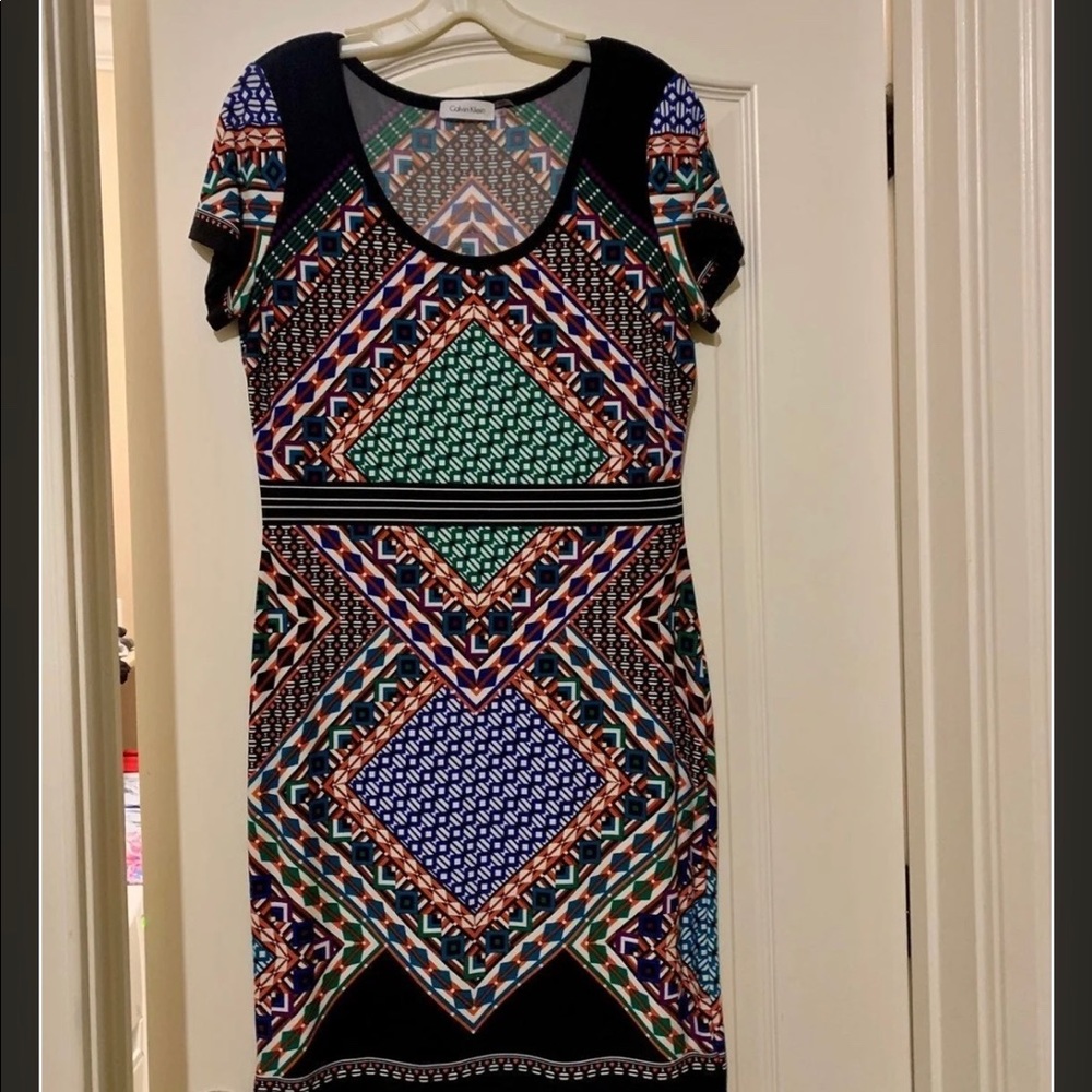 Calvin Klein Geometric Print Dress 10